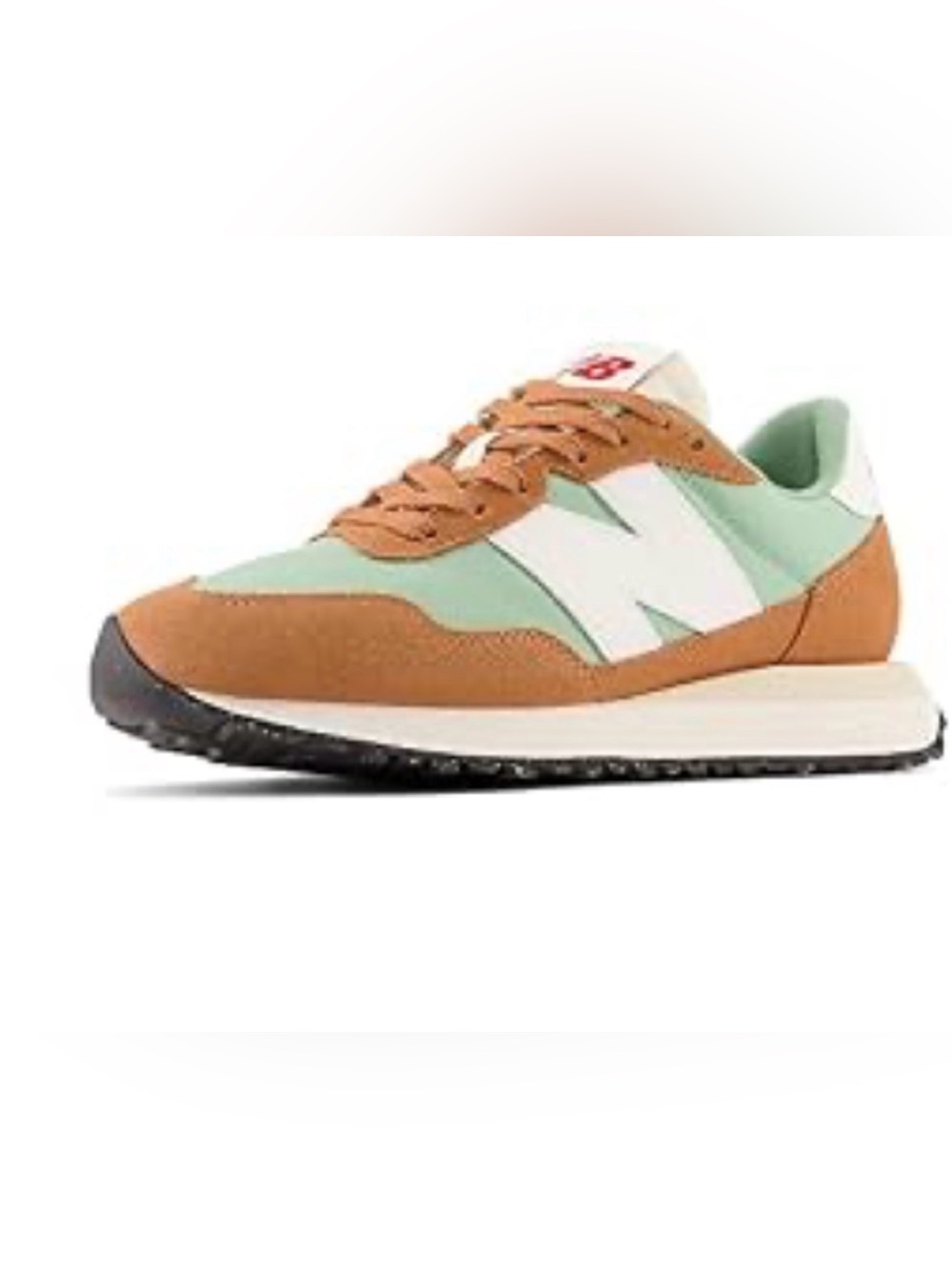 New Balance Mint Green and Tan Retro Sneakers